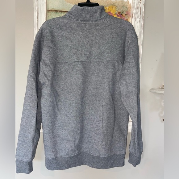 Columbia 1/4 Zip Pullover Medium Sweatshirt Gray  Cotton Blend - Picture 3 of 6